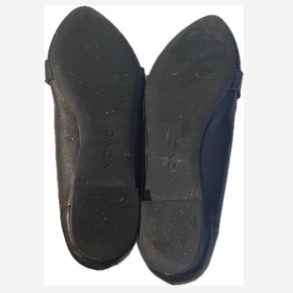 Vionic Savannah Flats Shoes Boa Leather Women Size 6.5 Black 1/2" Heel Slip On - Picture 4 of 5